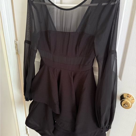 NWOT Forever 21 Black Sheer Mini Dress - Picture 1 of 2